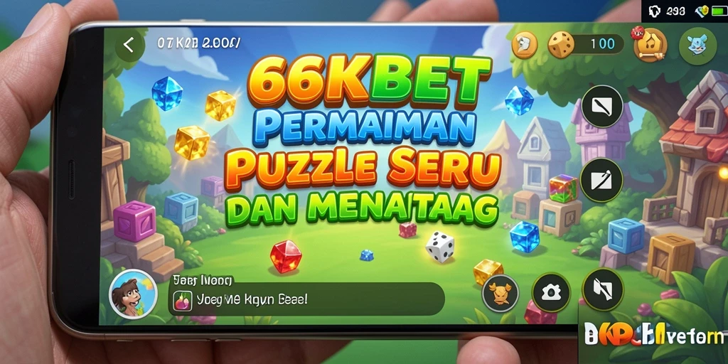 Screenshot permainan 66KBET dengan tantangan puzzle menarik.