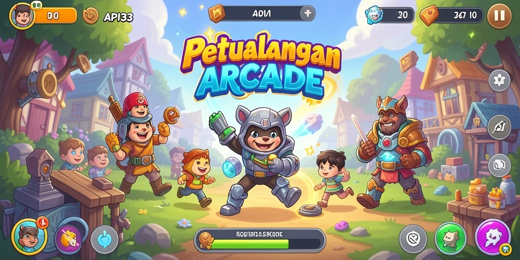 Tangkapan layar gameplay seru dari API33 dengan aksi arcade menegangkan.