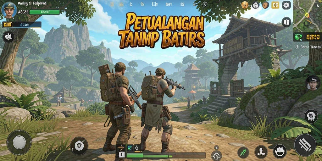Screenshot ASG55 menunjukkan aksi seru dalam dunia terbuka.