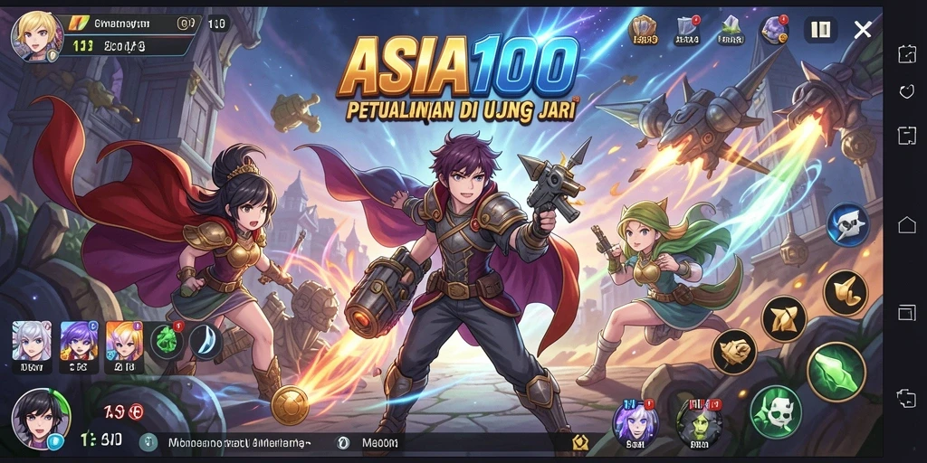 Tampilan menarik dari gameplay ASIA100 yang penuh aksi.
