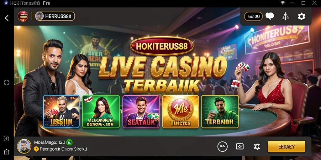 Tampilan gameplay HOKITERUS88 yang seru dan interaktif dalam Live Casino.