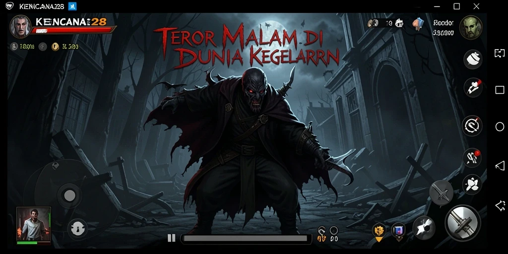 Screenshot menampilkan momen menegangkan dalam KENCANA28 dengan nuansa Horror yang kental.