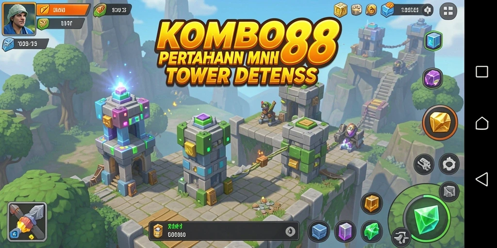 Gameplay KOMBO88 yang seru dan menantang dalam aksi Tower Defense.