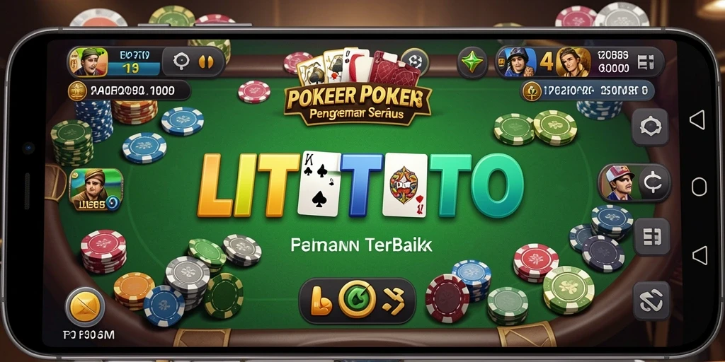 Tampilan gameplay LITETOTO dengan pemain yang berinteraksi di meja poker.