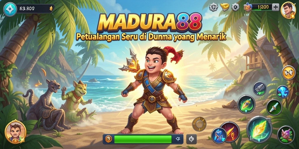 Tampilan gameplay seru dari MADURA88 yang menyajikan petualangan yang menarik.