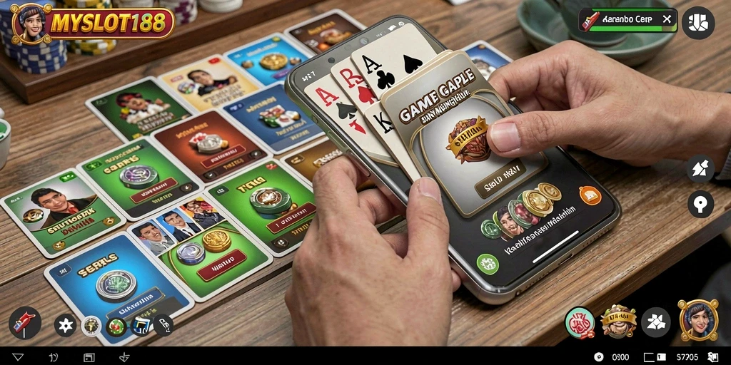 Screenshot tampilan gameplay Gaple yang seru dan menarik.