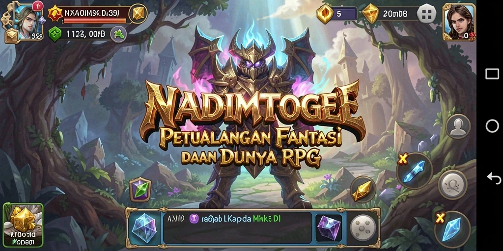 Screenshot NADIMTOGEL yang menunjukkan aksi gameplay RPG yang seru.