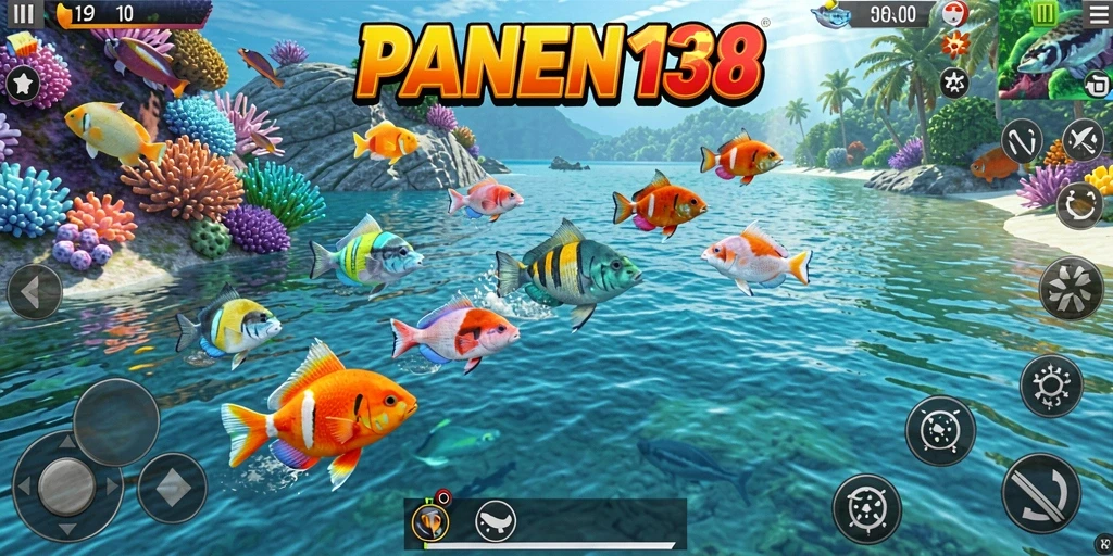 Tampilan grafik menarik dari gameplay Tembak Ikan.