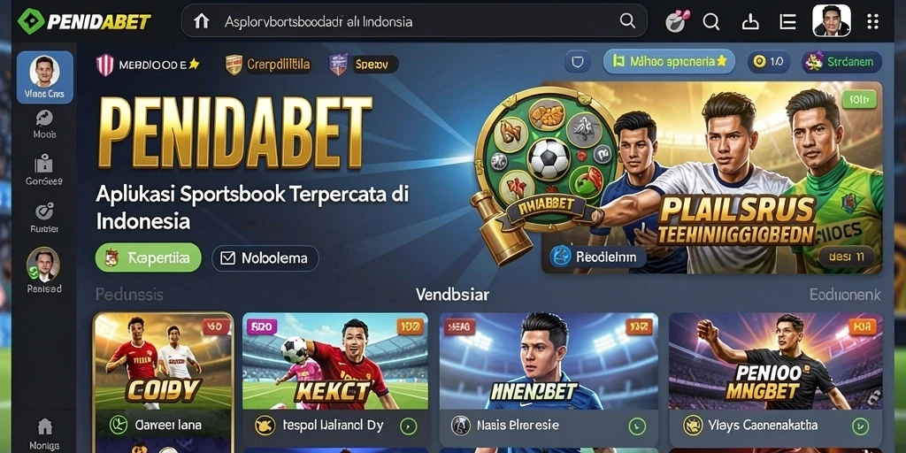 Tampilan interaktif permainan taruhan olahraga di PENIDABET.