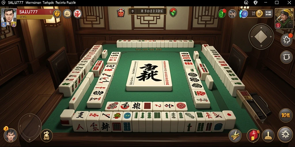 Tampilan gameplay SALJU777 yang seru dan menantang dalam Mahjong.
