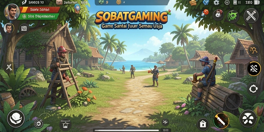 Tampilan gameplay santai dan mengasyikkan dari SOBATGAMING.