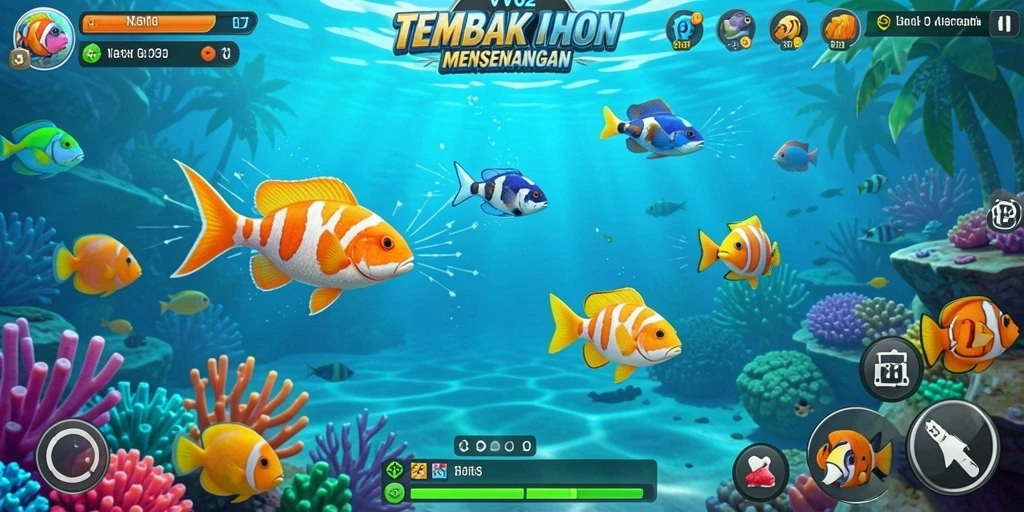 Gameplay seru dari <strong>VV62</strong> saat menangkap ikan di bawah laut.